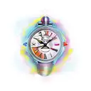 reloj de arena con brújula  tattoo design idea