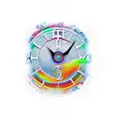 reloj de arena con brújula  tattoo design idea