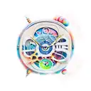 reloj de arena con brújula  tattoo design idea