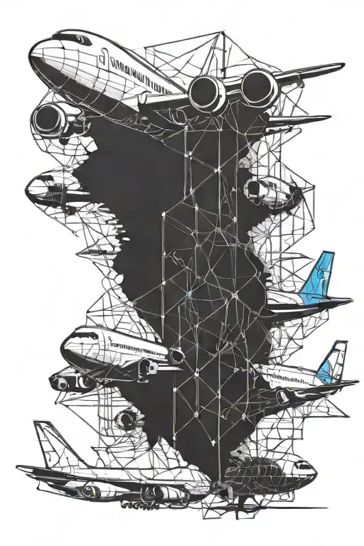 Boeing 747 tattoo design idea