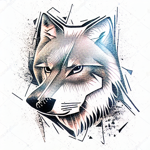 wolf tattoo design idea