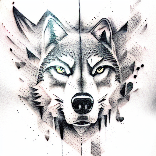 wolf tattoo design idea