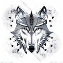 wolf tattoo design idea