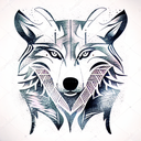 wolf tattoo design idea