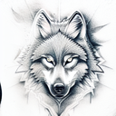 wolf tattoo design idea