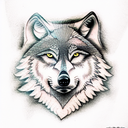 wolf tattoo design idea
