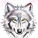 wolf tattoo design idea