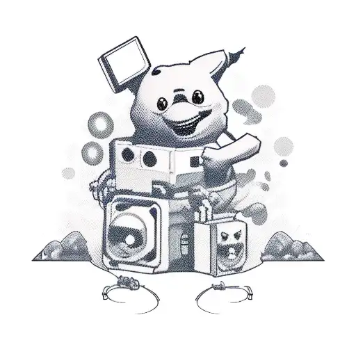 2D game characters tattoo design idea