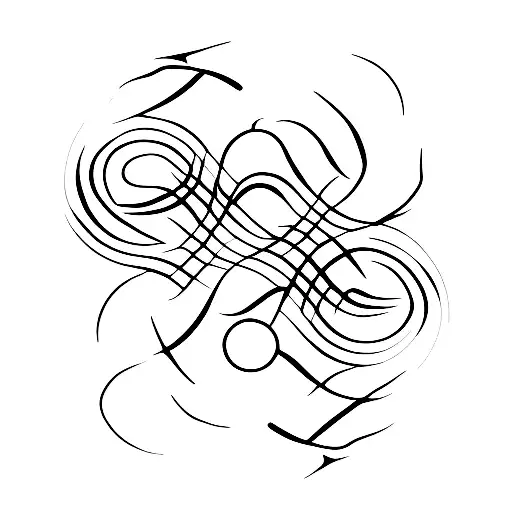 An abstract representation of sound waves from drumming tattoo design idea