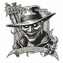 Freddy Krueger, jason voorhees, ghost face, elm street sign, terrifier, blood tattoo design idea