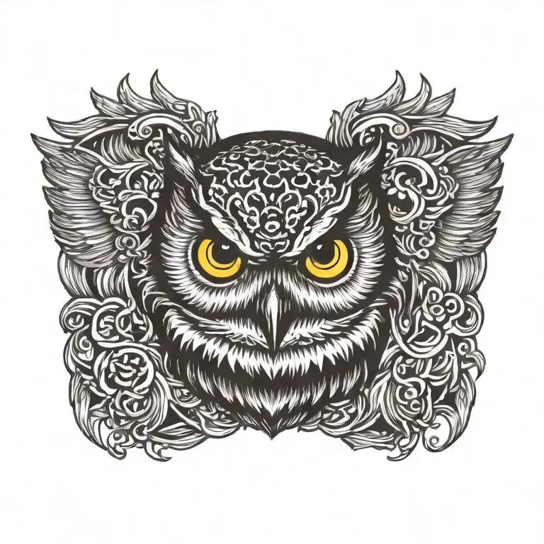 owl tattoo design idea