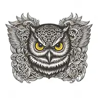owl tattoo design idea