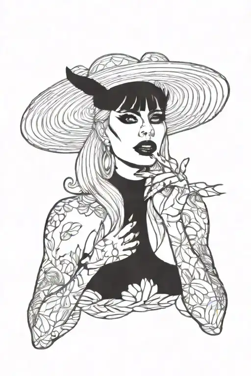 Lady Gaga paws up tattoo design idea