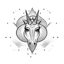 Scottish unicorn  tattoo design idea