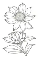 chamomile flower tattoo design idea
