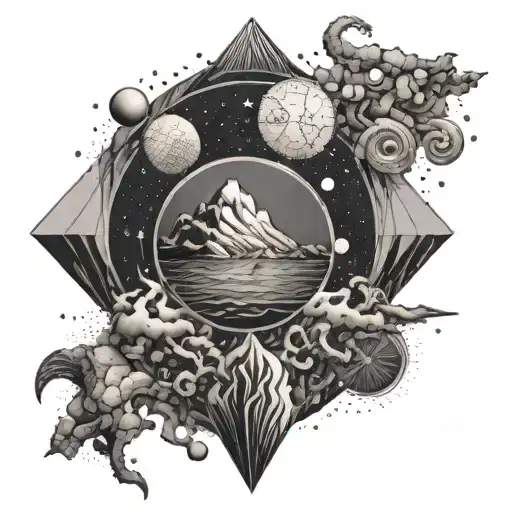geological timeline tattoo design idea