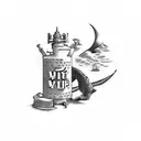 text" why not risk life when its gone keep going" tattoo design idea