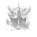 text" why not risk life when its gone keep going" tattoo design idea