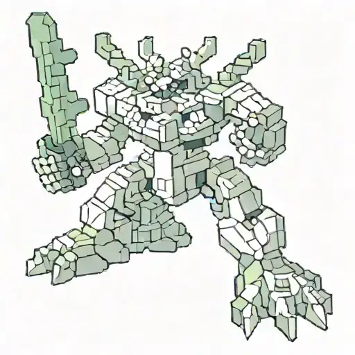 gliscor pixel art tattoo design idea