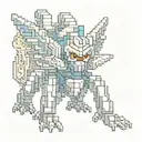 gliscor pixel art tattoo design idea
