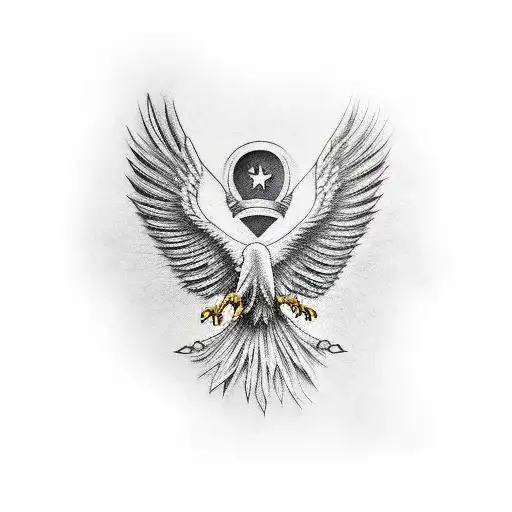 eagle wings with the word loyalty tattoo design idea