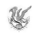 liver bird tattoo design idea