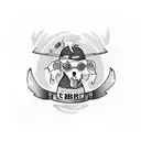 A group of friends enjoying a barbecue and drinking beer tattoo design idea