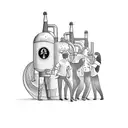 A group of friends enjoying a barbecue and drinking beer tattoo design idea