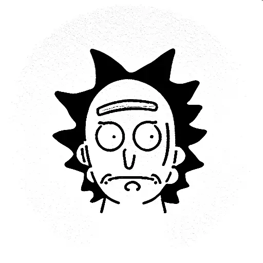 rick and morty tattoo design idea