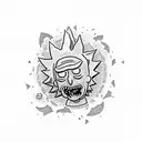 rick and morty tattoo design idea