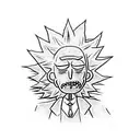 rick and morty tattoo design idea