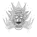 rick and morty tattoo design idea