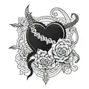 love and pain hurt torture tattoo design idea