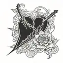 love and pain hurt torture tattoo design idea