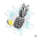 Pineapple tattoo design idea