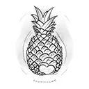 Pineapple tattoo design idea
