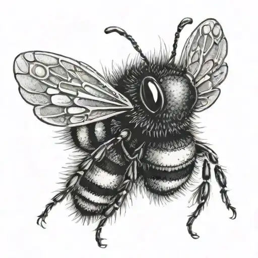 bumble bee tattoo design idea