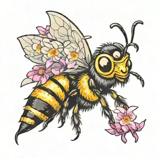 bumble bee tattoo design idea