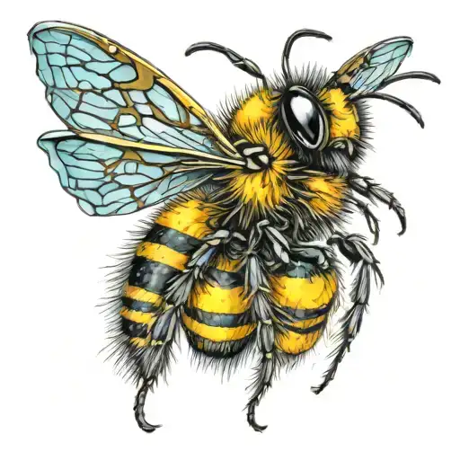 bumble bee tattoo design idea