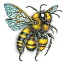 bumble bee tattoo design idea