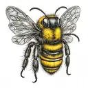bumble bee tattoo design idea