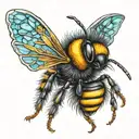 bumble bee tattoo design idea