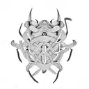 rhino beetle Celtic knot tattoo design idea