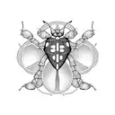 rhino beetle Celtic knot tattoo design idea