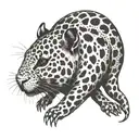 chimera of guinea pig and leopard tattoo design idea
