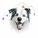 border collie tattoo design idea