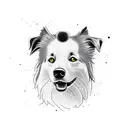 border collie tattoo design idea