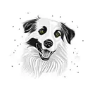 border collie tattoo design idea