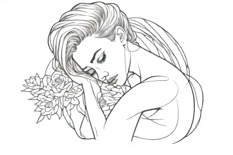 depression alone and about pushing tattoo design idea