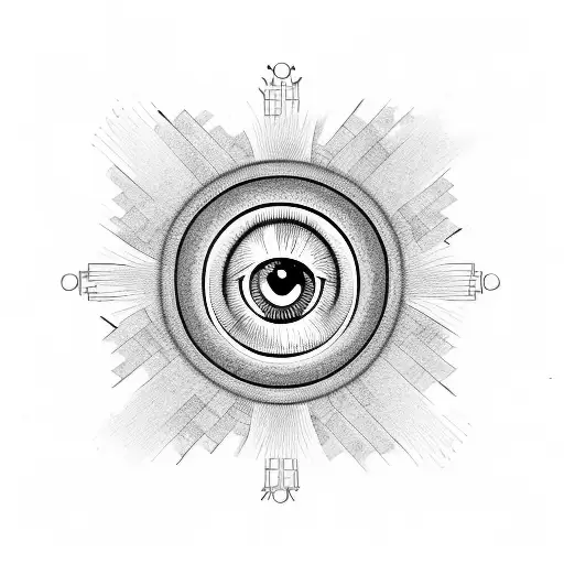 Biometric Eyeball tattoo design idea
